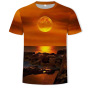 Fashionable and cool 3D digital full print men's large T-shirt