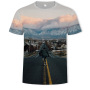 Fashionable and cool 3D digital full print men's large T-shirt