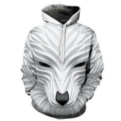 100% Polyester 3D Print Animal Plus Size Hoodie Men's Custom Logo
