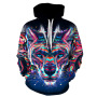 100% Polyester 3D Print Animal Plus Size Hoodie Men's Custom Logo