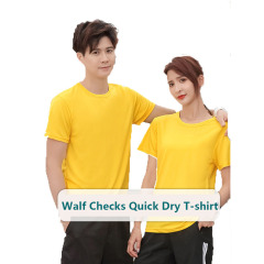 Small checkered waffle quick drying T-shirt custom printing advertising culture shirt men