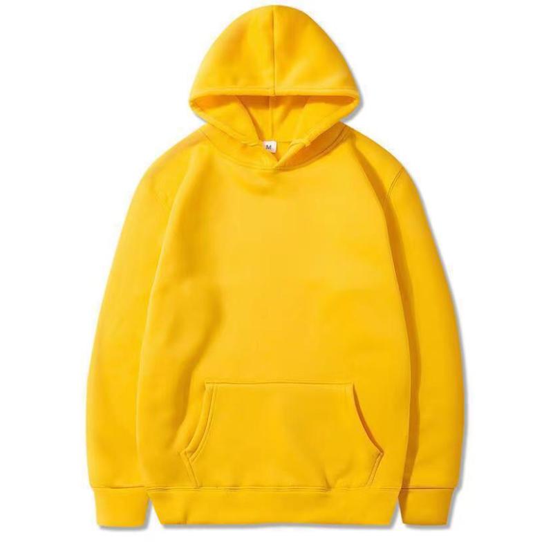 Fall/Winter Classic Printed Brushed Unisex Solid Color Oversized Hoodie