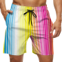 Summer polyester striped swimming trunks swim board beach plus size shorts