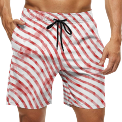 Summer polyester striped swimming trunks swim board beach plus size shorts