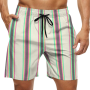 Summer polyester striped swimming trunks swim board beach plus size shorts