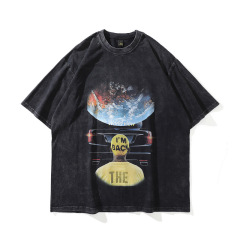 100% Cotton DTG Printing Hip Hop Streetwear Heavy Weight Vintage Mens T-Shirt