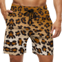 Sublimation printing various leopard print mesh shorts summer casual men's shorts