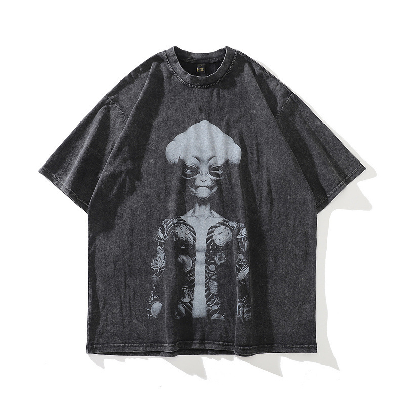 Cotton Men's Round Neck Oversized Casual T Shirt