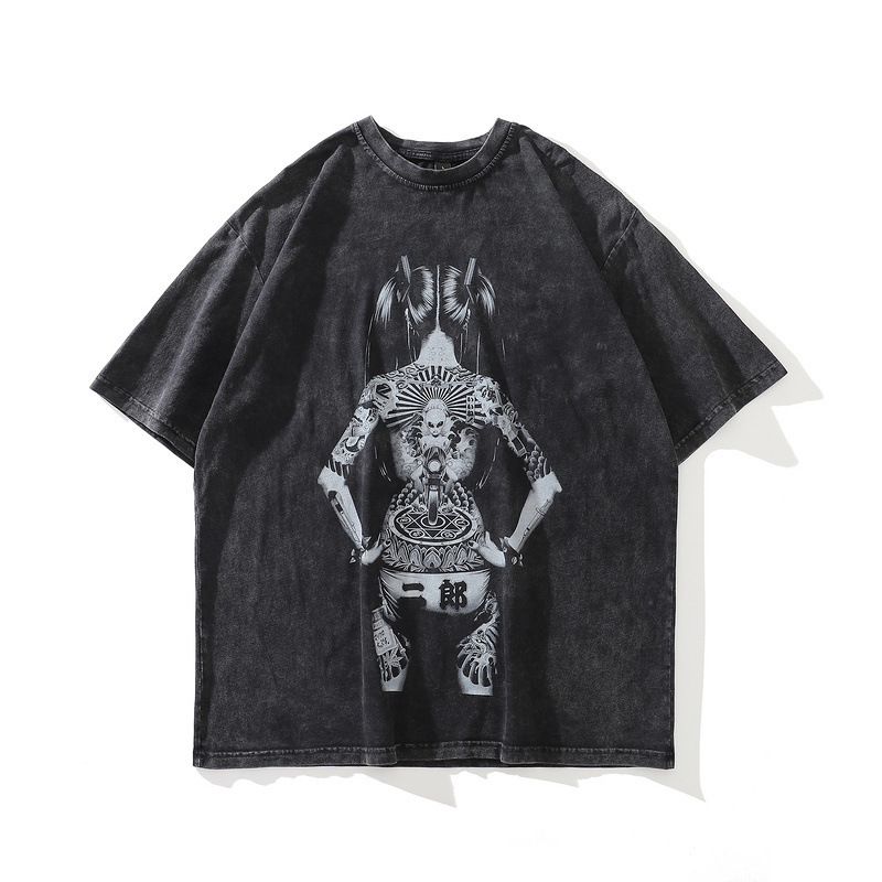 Cotton Men's Round Neck Oversized Casual T Shirt