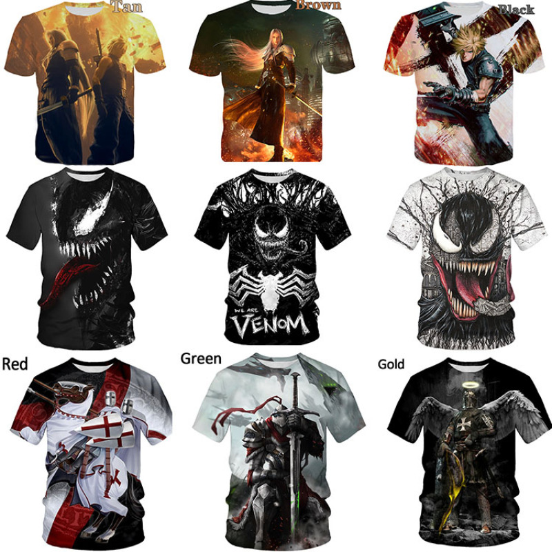 Graphic Logo All Over Digital Print Cartoon Characters Anime 3D T-Shirt 5xl