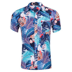 Resort Hawaiian Style Cotton Oversize Print Shirt