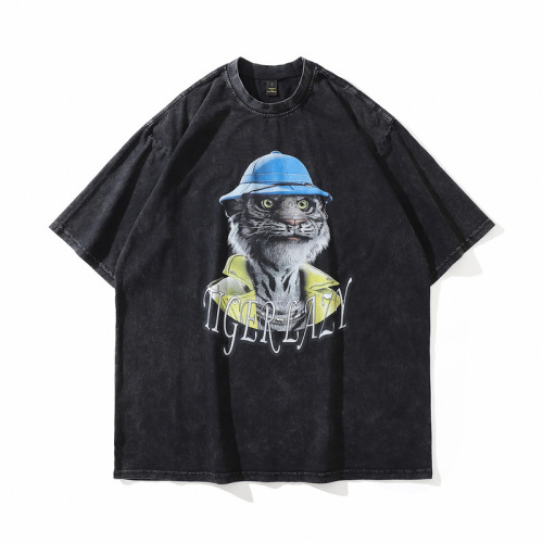 Hip Hop Cotton Oversized Vintage Washed T-Shirt Unisex