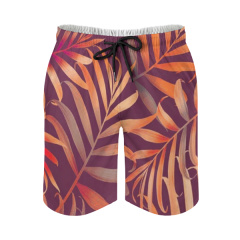 Men's Summer Printed Drawstring Shorts