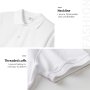 Logo Print Blank 230g Cotton Men's Solid Polo Shirt