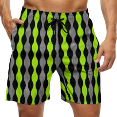 Men's striped swim trunks 120g 100% polyester large size