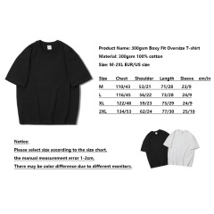 High Quality 100% Cotton Blank Printing Oversized Boxy Fit Custom Men's T-shirts