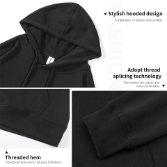 Logo 320gsm Oversized Long Sleeve Pullover Sweatshirt Unisex Blank Hoodies