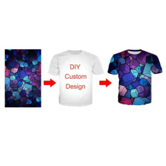 Summer new custom 3D digital printed T-shirt