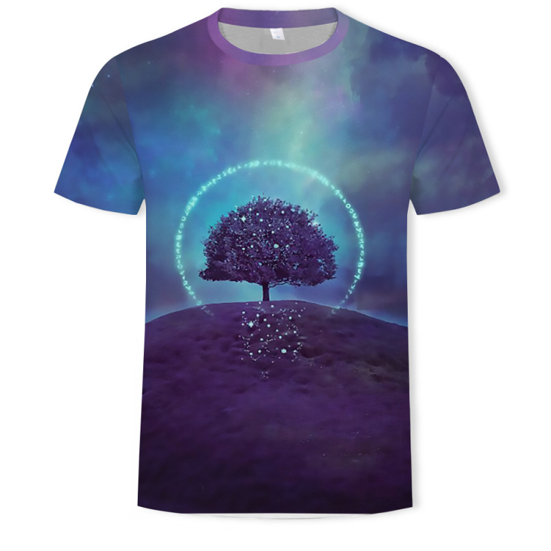 3D Print Design Tropical Plant Sublimation Print T-Shirt Unisex