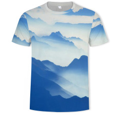 Fashionable 3D printing cool scenery starry sky men's T-shirt clothing unisex