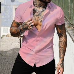 100% Polyester Summer Beach Casual Shirt Printed Men's Beach Wear