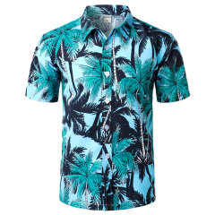 100% Polyester Summer Beach Casual Shirt Printed Men's Beach Wear