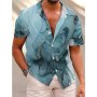 Spring and summer printed beach shirts for men's casual beach
