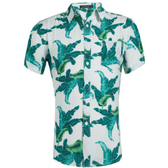 Resor Cotton Big Size Hawaiian Style Shirt Short Sleeve Men's Printed