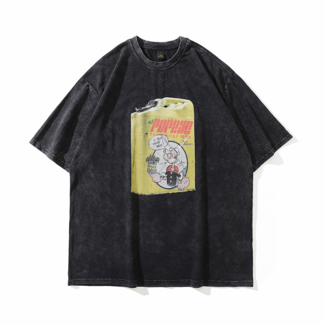 High Quality Unisex Oversized Black Vintage Wash Dtg T Shirt