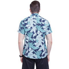Men's Large Size Cotton Short Sleeve Printed Shirt