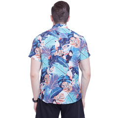 Men's Large Size Cotton Short Sleeve Printed Shirt