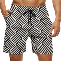 Sublimation Printed Men's Mesh Breathable Beach Swimming Shorts