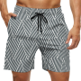 Sublimation Printed Men's Mesh Breathable Beach Swimming Shorts