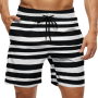 Sublimation Printed Men's Mesh Breathable Beach Swimming Shorts