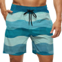 Sublimation Printed Men's Mesh Breathable Beach Swimming Shorts