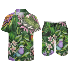 Cheap Hawaii Beach Street Casual Men's Two Piece Suit
