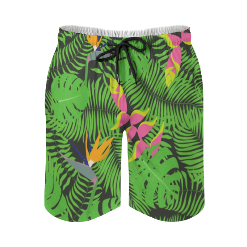 Plus Size Elastic Mens Bathing Board Shorts