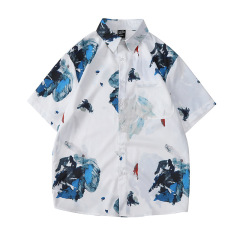 Summer High Quality Customized Retro Digital Printing Plus Size Men's Thin Shirt For Men