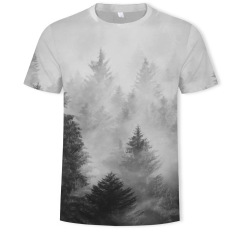 Landscape Environment Digital 3D Printing Casual Slim Fashion Men's T-Shirt