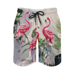 Polyester Sublimated Hawaiian Print Men Swimwear Beach Shorts
