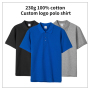 High Quality 230g 100% Cotton Pique Printed Logo Casual Polo Shirt