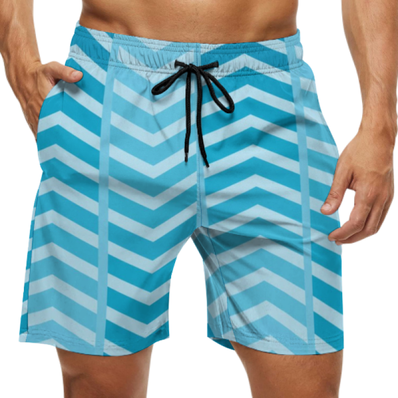 2023 new summer swimsuit 160g 100% mesh men's beach casual striped shorts
