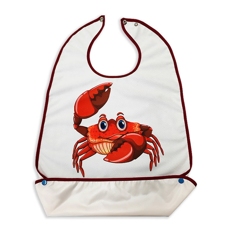 Waterproof Reusable Adult Food Bib Washable Feeding Protector Bib for Men and Women