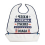Washable Adults Bib Reusable Clothing Protectors for Waterproof Backing Crumb Catcher