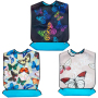 Protector de ropa reutilizable, babero impermeable para adultos, Baberos para hombres y mujeres mayores para comer