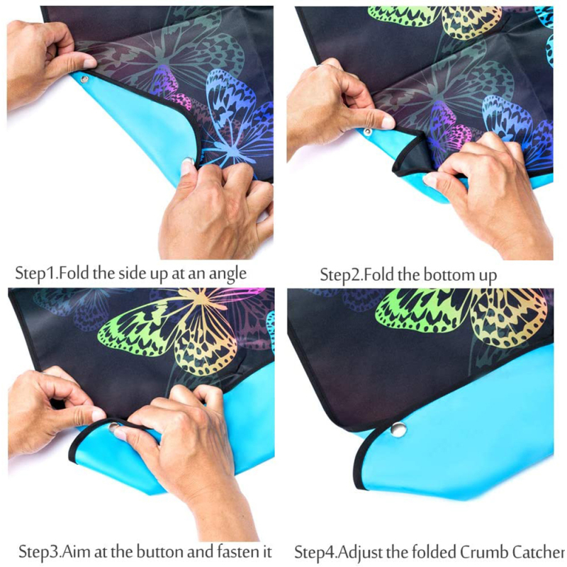 Protector de ropa reutilizable, babero impermeable para adultos, Baberos para hombres y mujeres mayores para comer