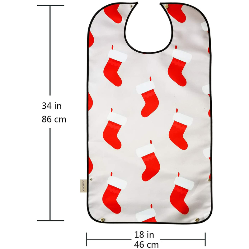 Baberos adultos impermeables reutilizables lavables para mujeres y hombres mayores con recogedor de migas