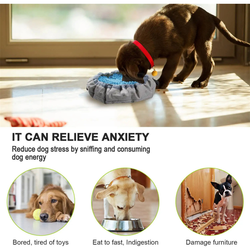 Estera de Snuffle ajustable, juguetes de rompecabezas para perros, estera de forrajeo de mascotas de enriquecimiento para entrenamiento de olores y comida lenta