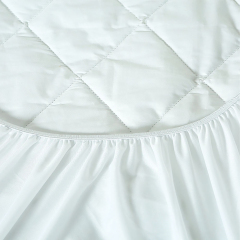 Protector de colchón impermeable de cubiertas de felpa de algodón premium al por mayor