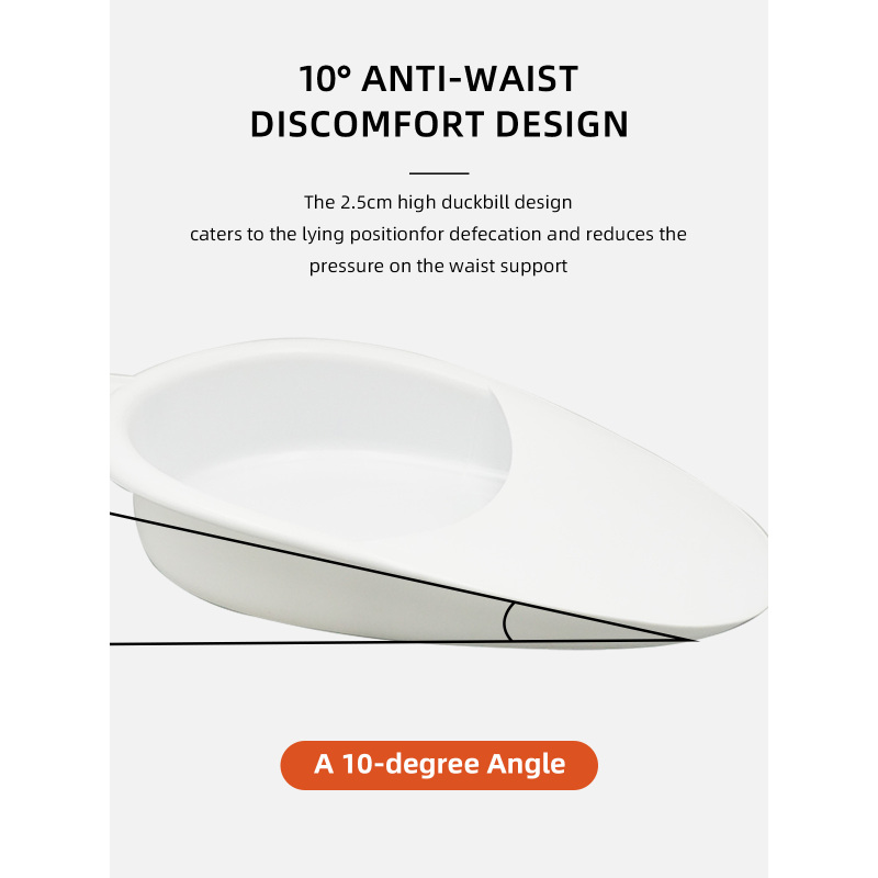 Wholesale PP Plastic Bedpan Guard Handle Eco-Friendly Durable Easy Clean Prevent Spills Home Patient Care Toilet Supplies (Women